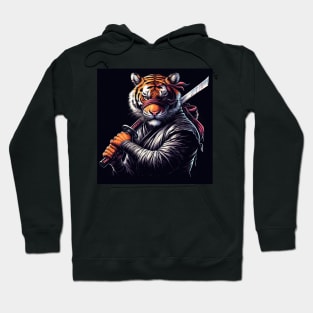 ninja tiger with a katana Hoodie